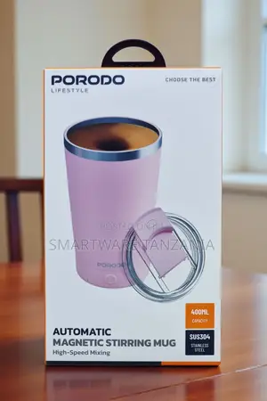Porodo Automatic Magnetic Stirring Mug 400ml Smart Mixing Cup