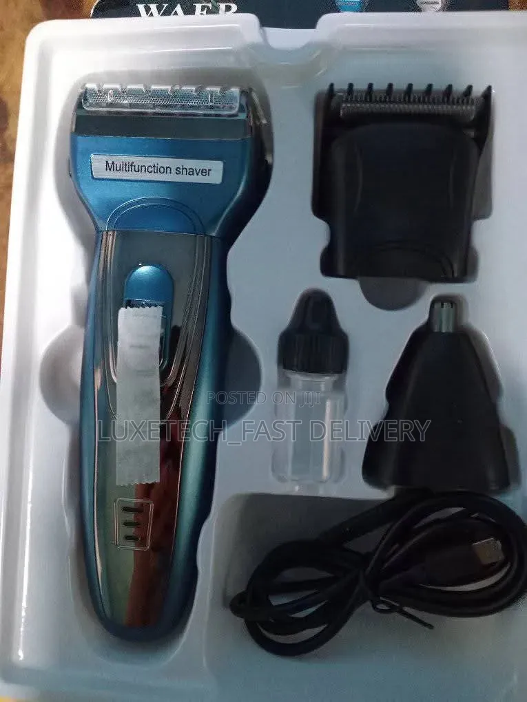 Waer Rechargeable 3-in-1 Hair Trimmer, Shaver, and Nose Trimmer Set