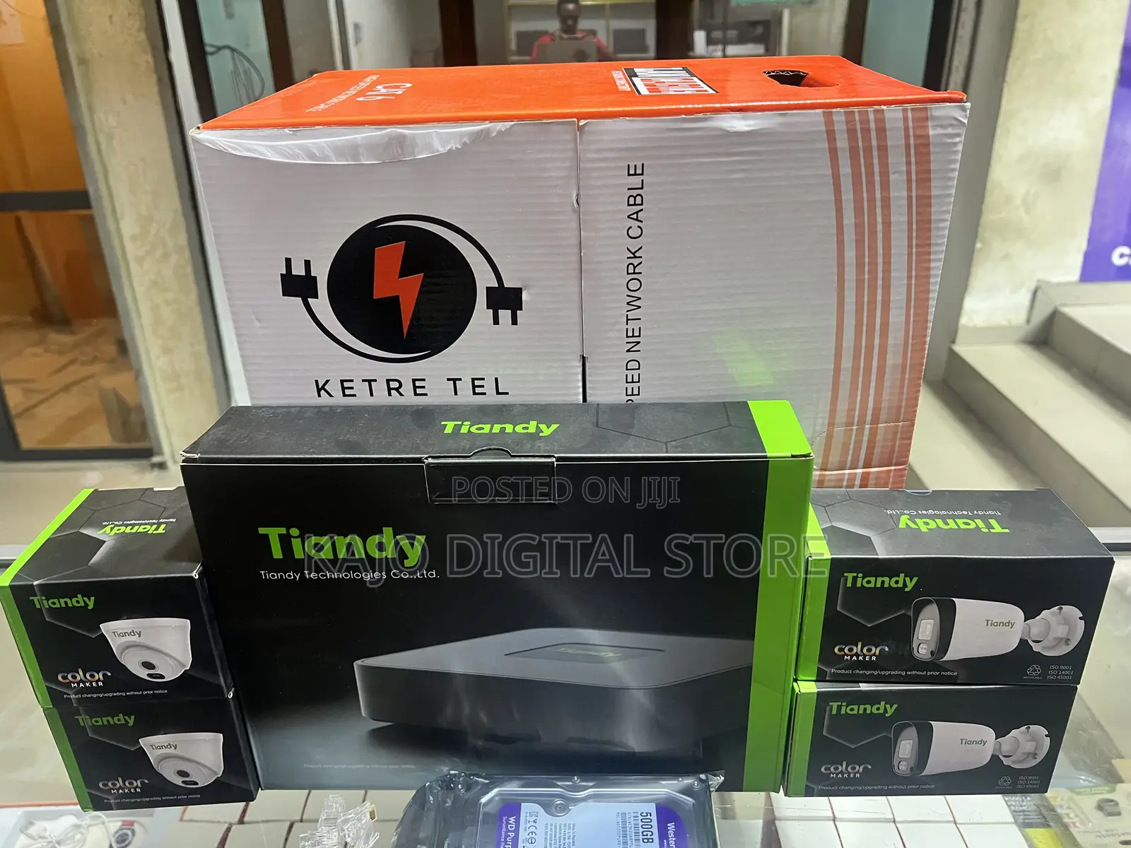 Fully Kit 4 Tiandy CCTV Camera With Installation Fee