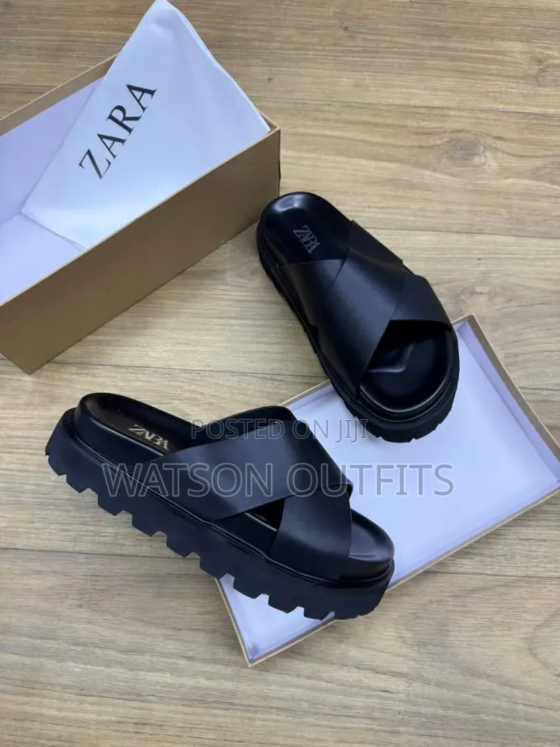 Men's New and Original Leather Sandals Tomford Zara Maschino Branded
