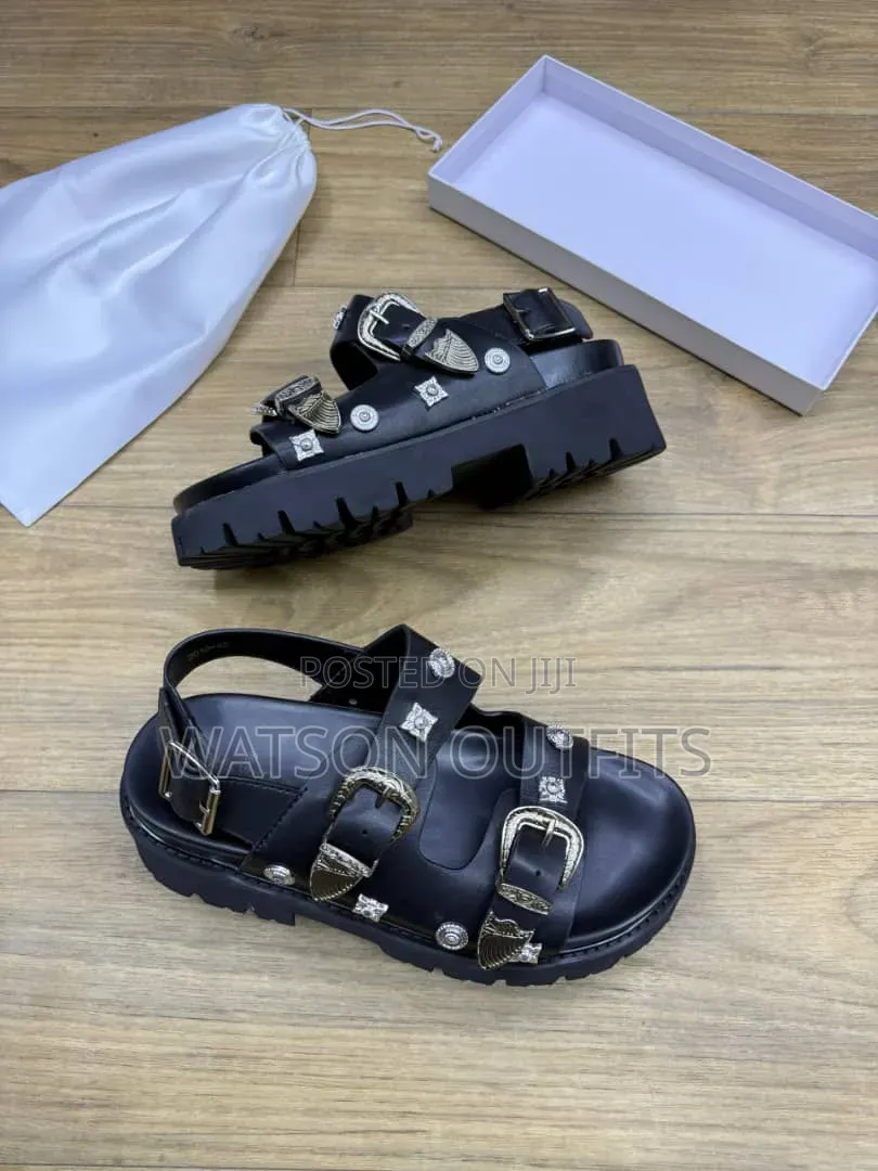 Men's New and Original Leather Sandals Tomford Zara Maschino Branded