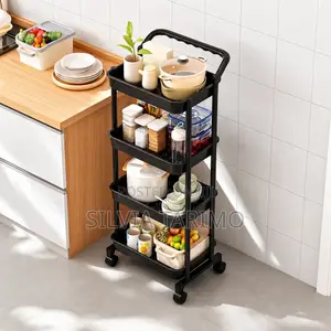 4-Tier Rolling Storage Trolley
