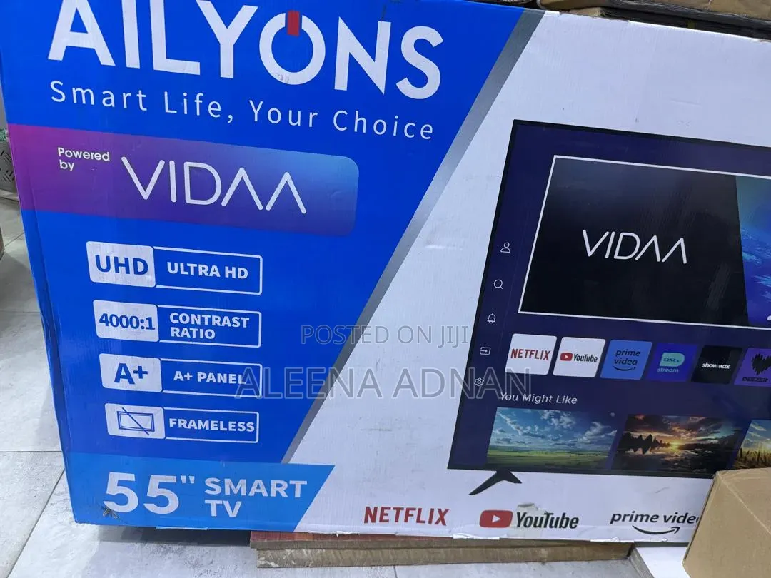Ailyons 55 Tv. Powered by Vidaa