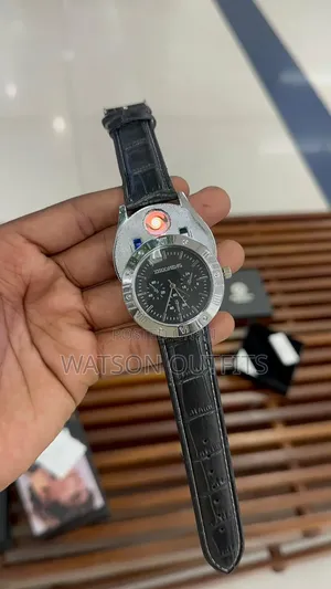 Men's New and Original Leather Straps Watches With Fire Lighter Nicely