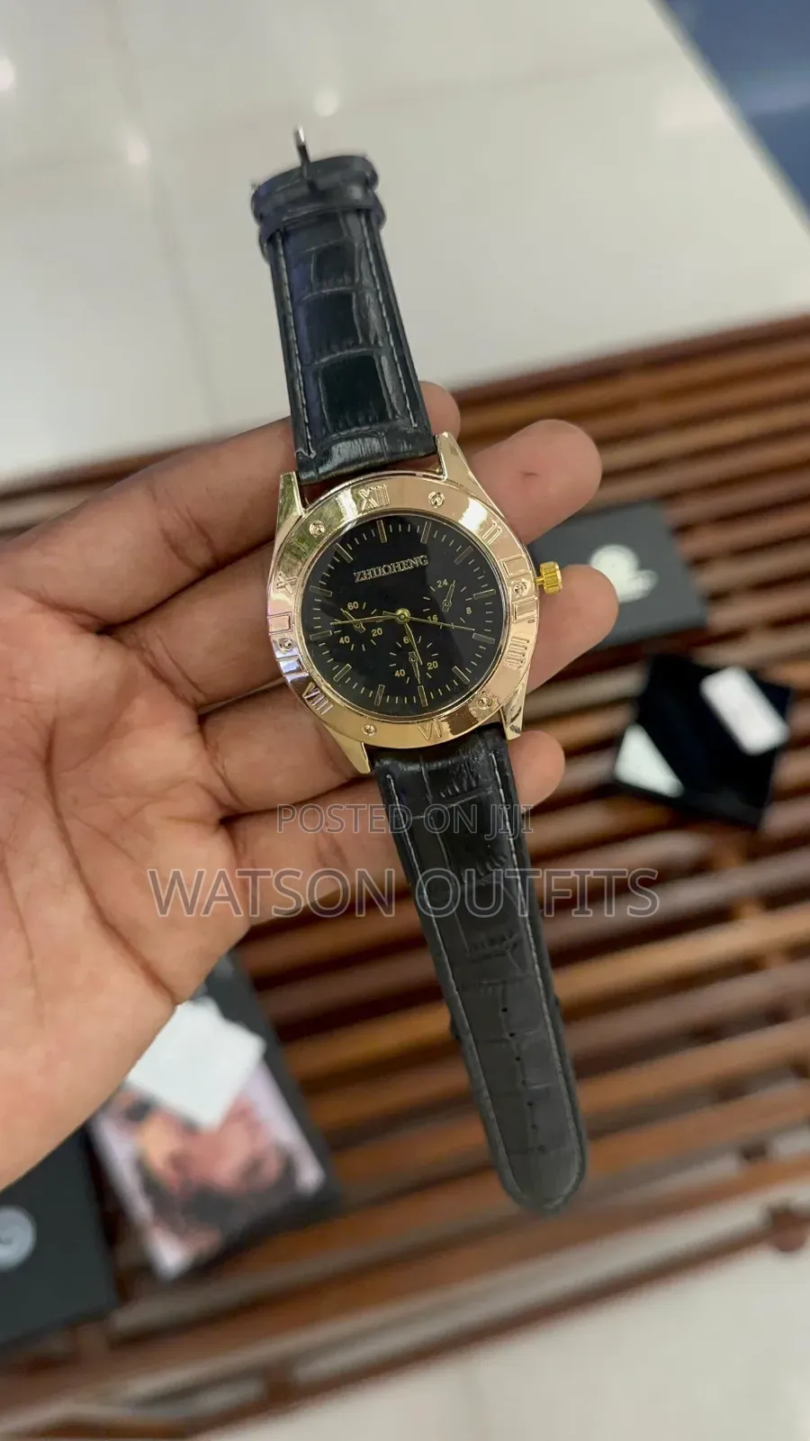 Men's New and Original Leather Straps Watches With Fire Lighter Nicely