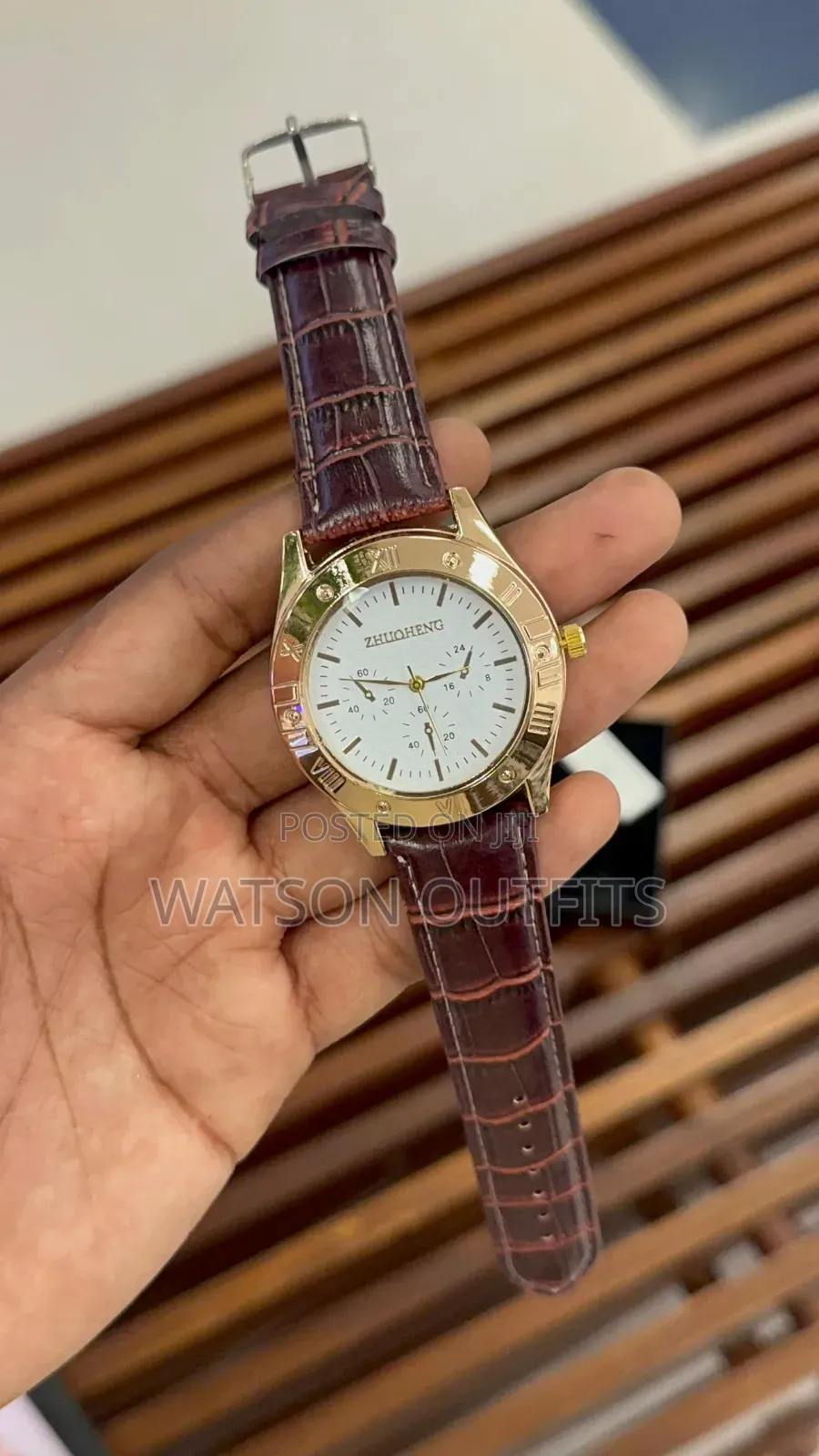 Men's New and Original Leather Straps Watches With Fire Lighter Nicely
