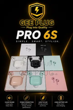 Pro 6s Wireless Earbuds Bluetooth 5.3 | Sound Kali