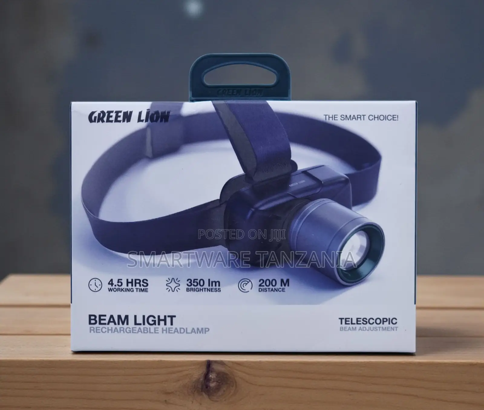 Green Lion Rechargeable Headlamp 350lm Led Beam Light Adjustable