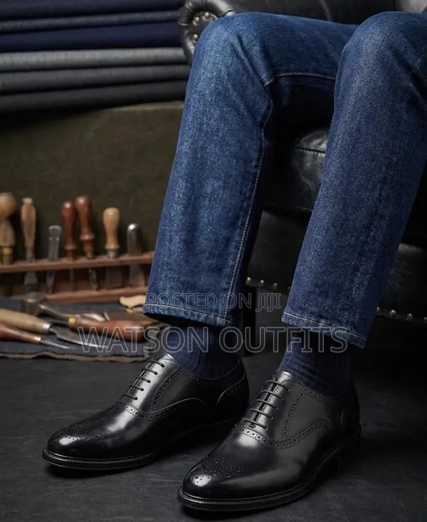Men's Leather Shoes Materials Completely Quality Anax Smartly Branded