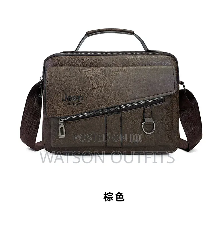 Genuine Leather Materials Men's Classic Bags Jeep Smartly Branded