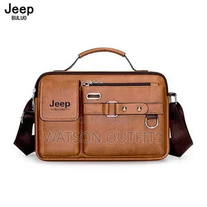 Genuine Leather Materials Men's Classic Bags Jeep Smartly Branded
