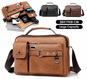 Genuine Leather Materials Men's Classic Bags Jeep Smartly Branded