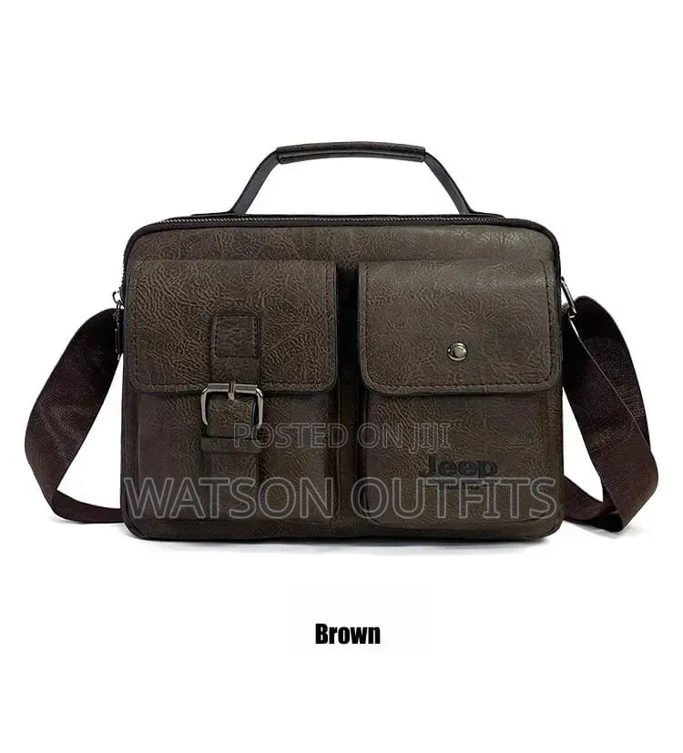 Genuine Leather Materials Men's Classic Bags Jeep Smartly Branded