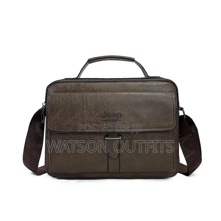 Genuine Leather Materials Men's Classic Bags Jeep Smartly Branded