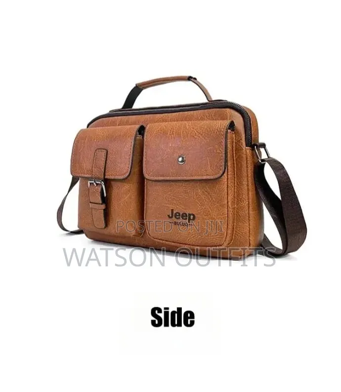 Genuine Leather Materials Men's Classic Bags Jeep Smartly Branded