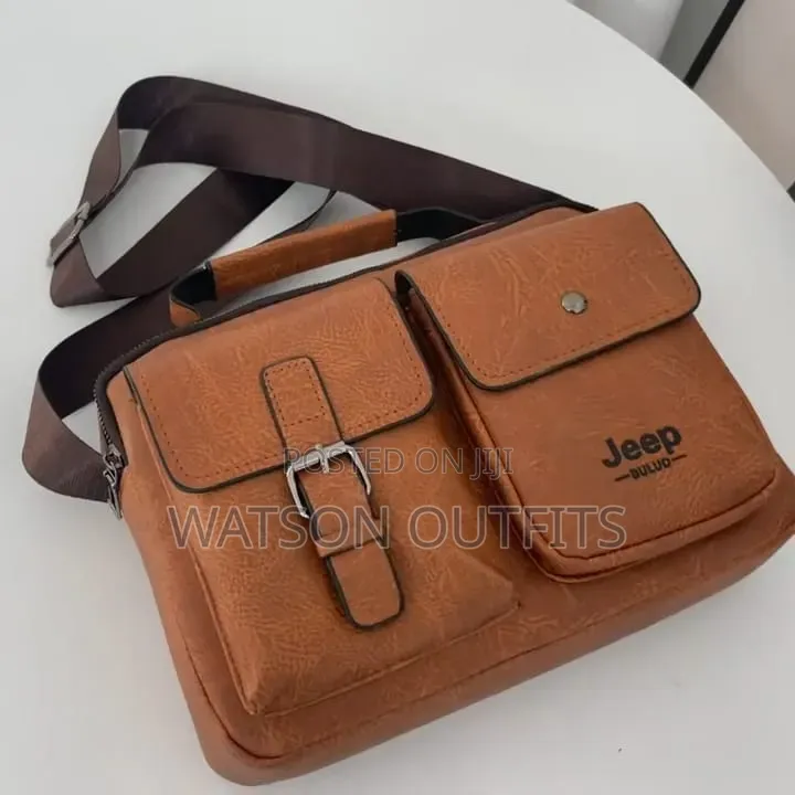 Genuine Leather Materials Men's Classic Bags Jeep Smartly Branded