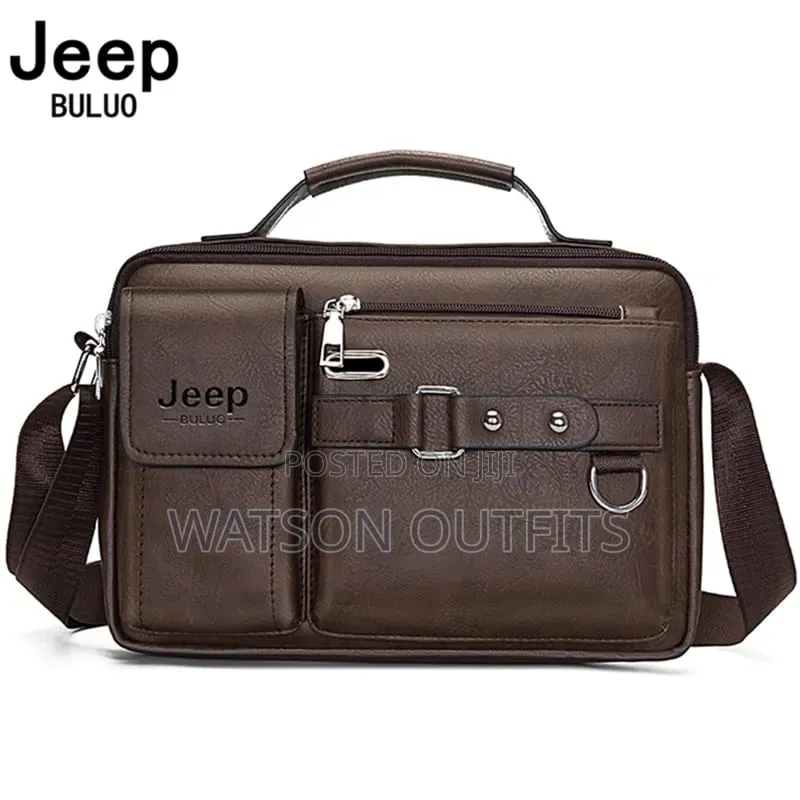 Genuine Leather Materials Men's Classic Bags Jeep Smartly Branded