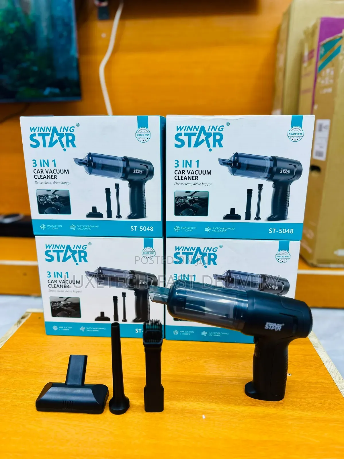 Winning Star 3 in 1 Rechargeable Car Vacuum Cleaner