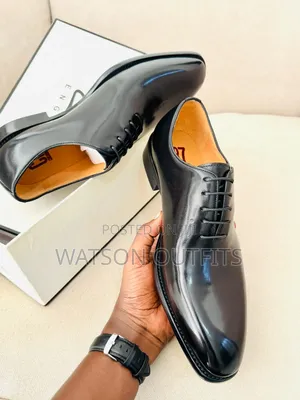 Men's Leather Shoes 1 Black Colour Cr7 Modernly Branded and Fashioned