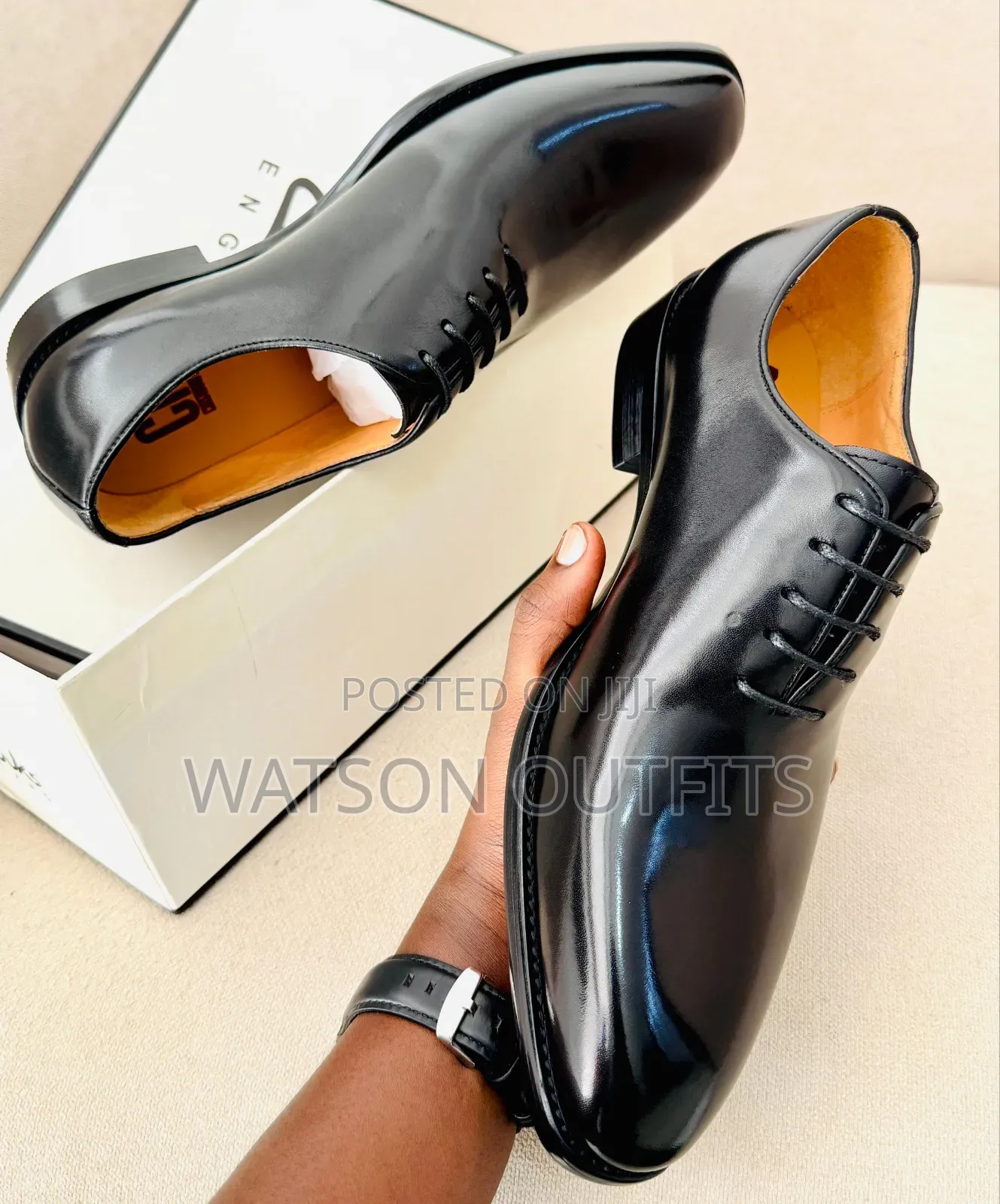 Men's Leather Shoes 1 Black Colour Cr7 Modernly Branded and Fashioned