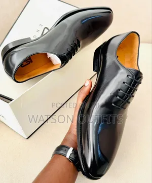 Men's Leather Shoes 1 Black Colour Cr7 Modernly Branded and Fashioned