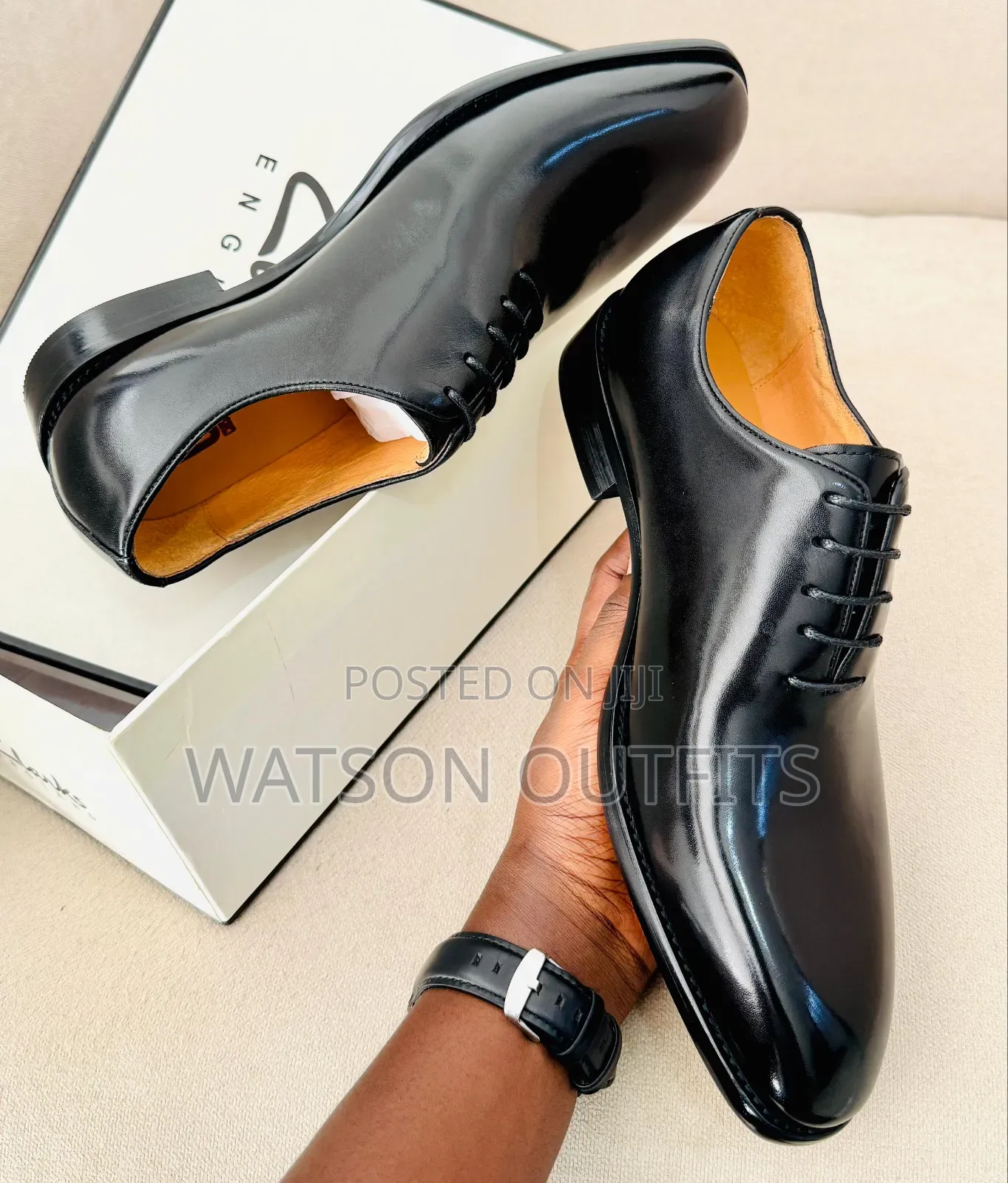 Men's Leather Shoes 1 Black Colour Cr7 Modernly Branded and Fashioned