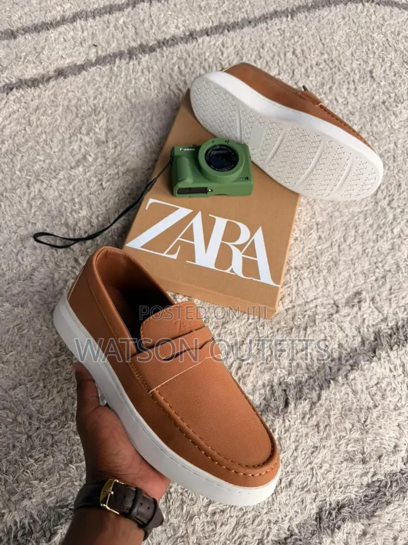 Men's Leather Shoes Zara Hotly Branded Materials Original Na Quality