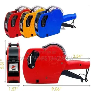 Mx5500 Price Gun 3 Colour Set Red Yellow Blue With Dimensions