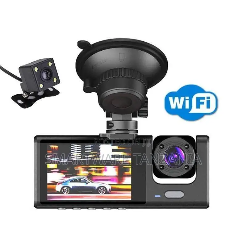 Wifi Dash Cam With Rear Camera Night Vision Lcd Screen