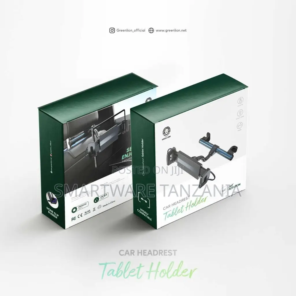Green Lion Headrest Mount Holder 360 Rotation Tablet Phone Stand