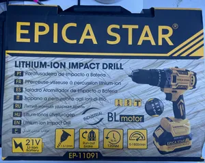 Epica Star Industrial-Grade Cordless Drill 2 Batteries With (Bl) Motor