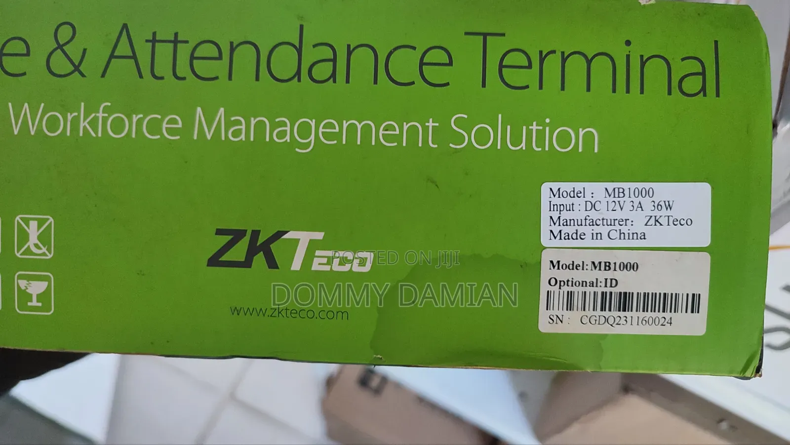 Zkteco Mb1000 Attendance Terminal