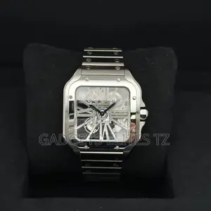 Cartier Santos De Cartier Skeleton Watch, | Silver