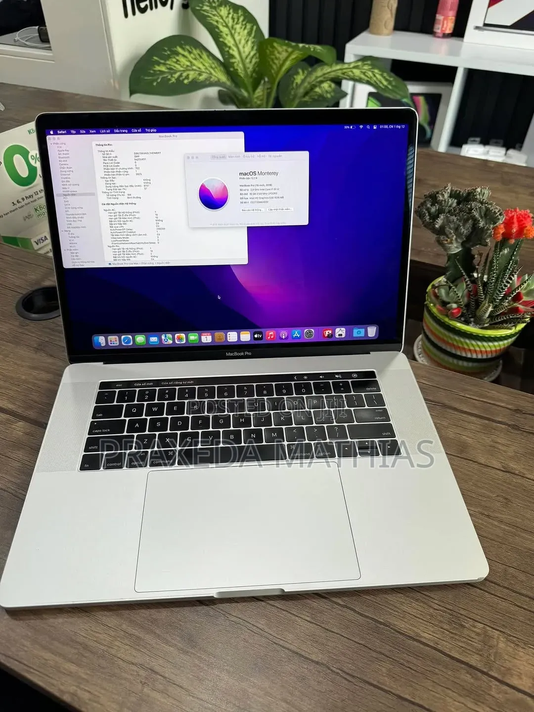 Laptop Apple MacBook Pro 2016 16GB Intel Core i7 SSD 512GB
