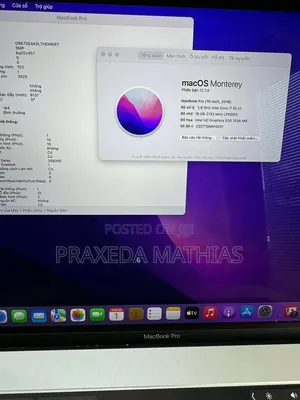 Laptop Apple MacBook Pro 2016 16GB Intel Core i7 SSD 512GB