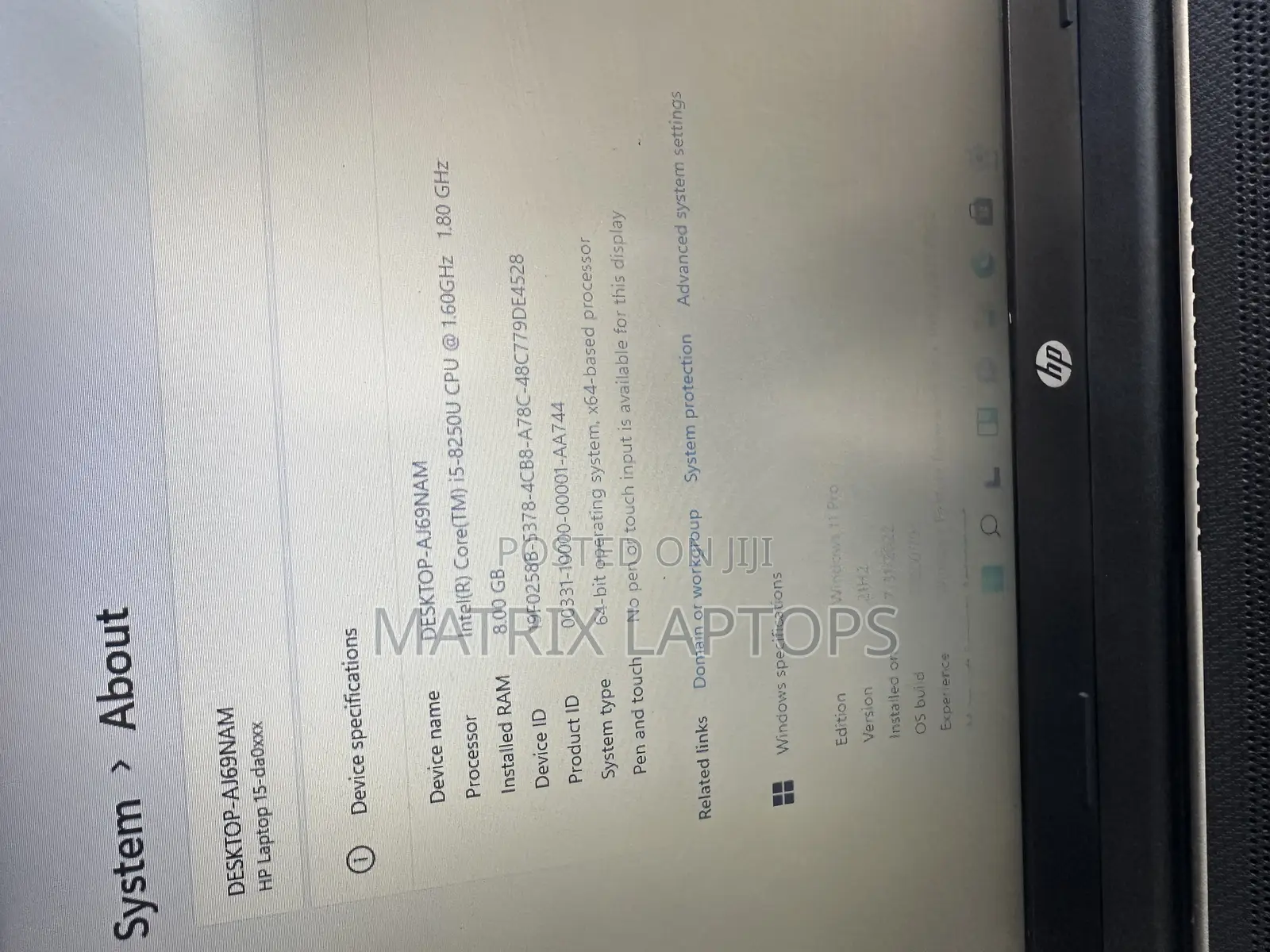 Laptop HP 250 G5 8GB Intel Core i5 HDD+SSD 640GB