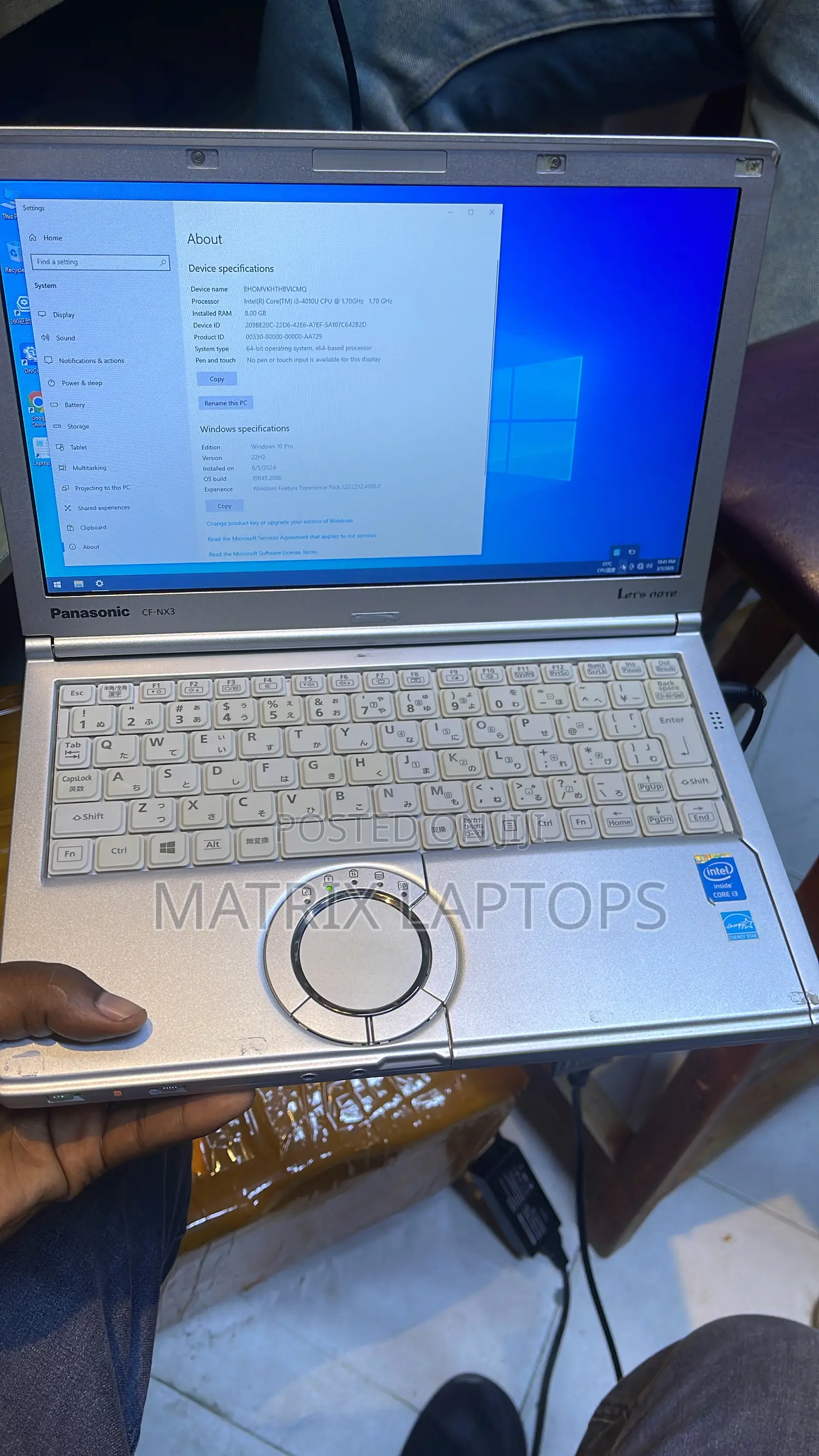 Laptop Panasonic Toughbook CF-AX3 8GB Intel Core i5 SSD 128GB