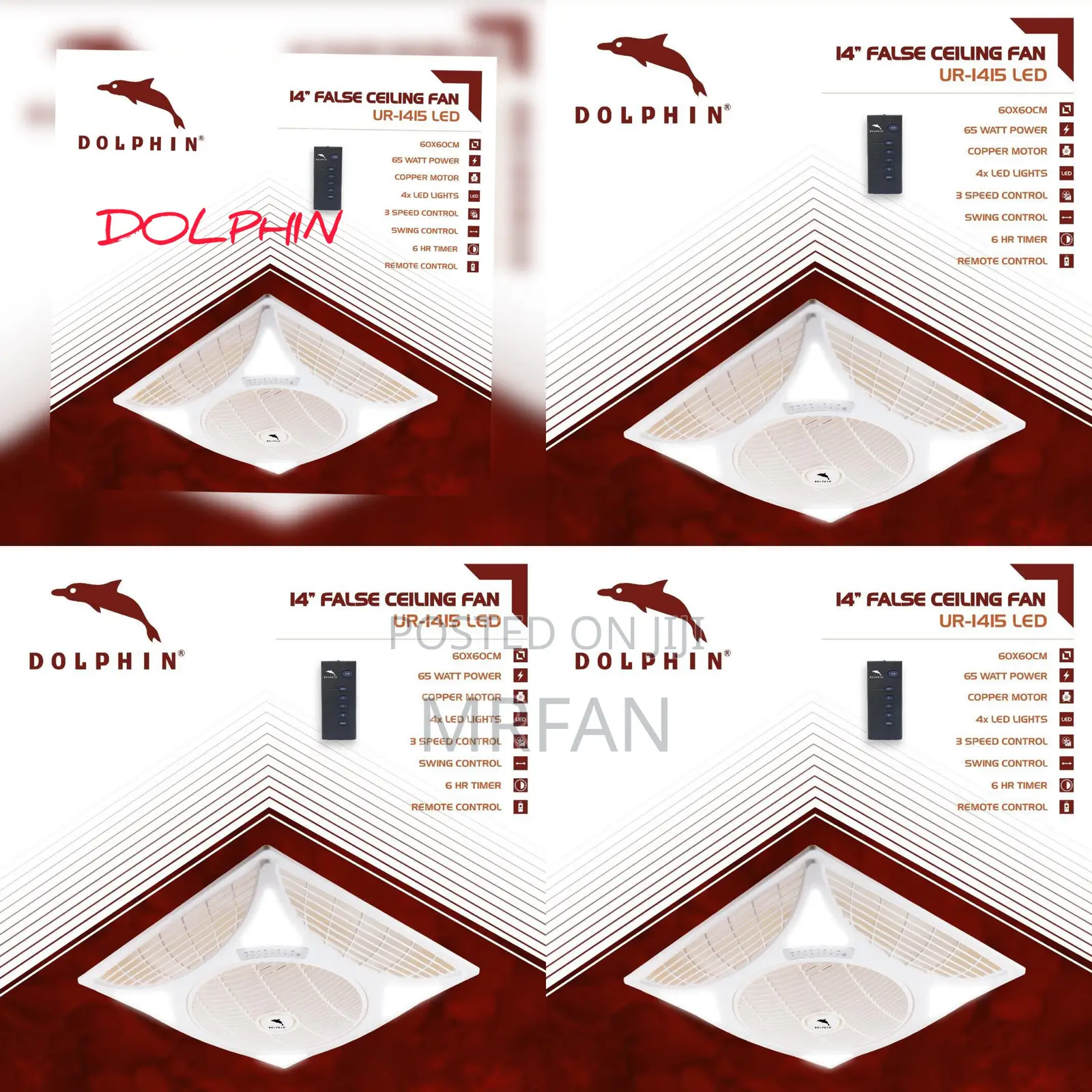 Dolphin Ur-1415 ( False Ceiling Fan) * 60 Kwa 60 *