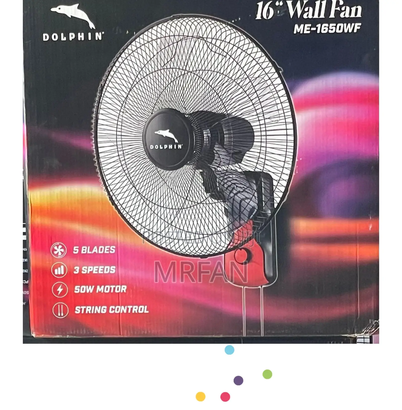 *Dolphin Wall Fan Size 16 180,000