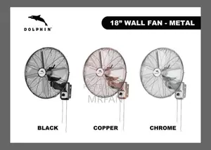 Dolphin Wall Fan 18 Metal Design