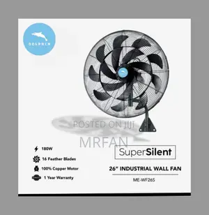*Dolphin Industrial Wall Fan 26''* *Super Silent(Haipigi Kelele)*