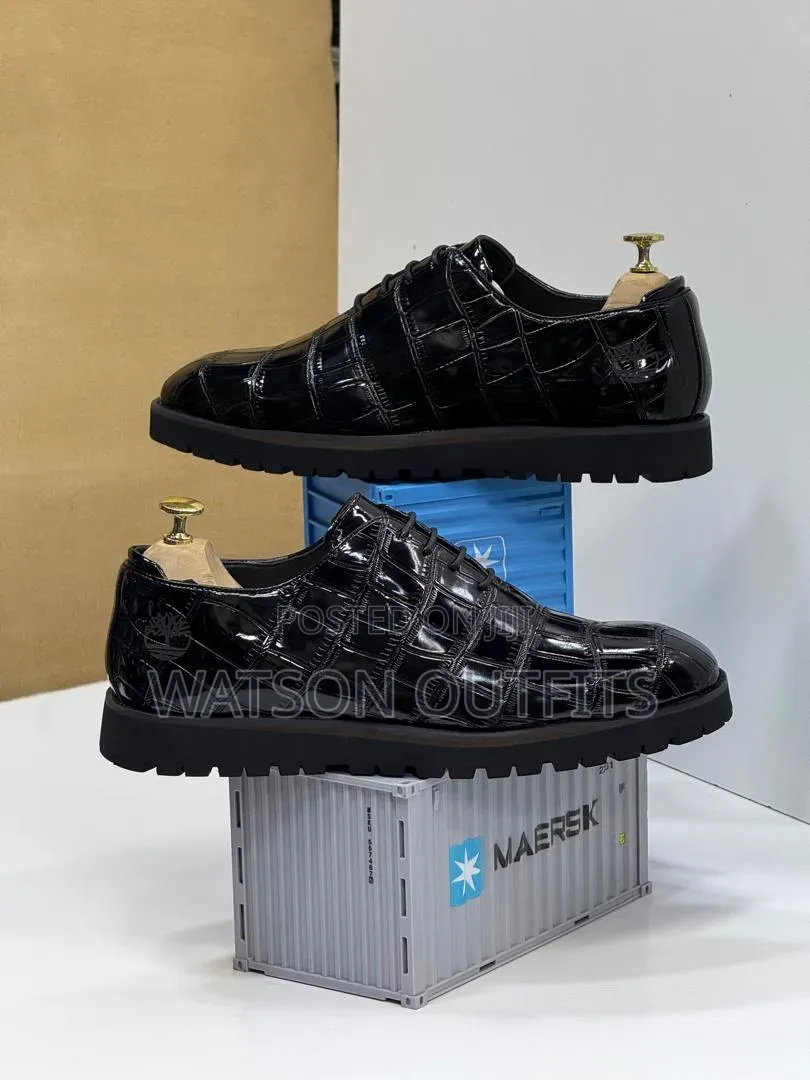 Men's Leather Shoes or Viatu Vya Leather Materials Timberland Branded