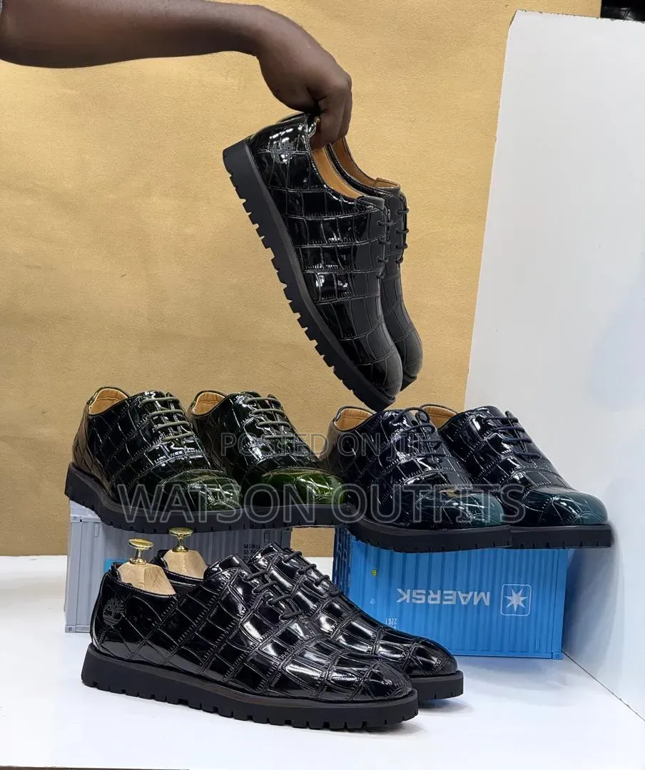 Men's Leather Shoes or Viatu Vya Leather Materials Timberland Branded