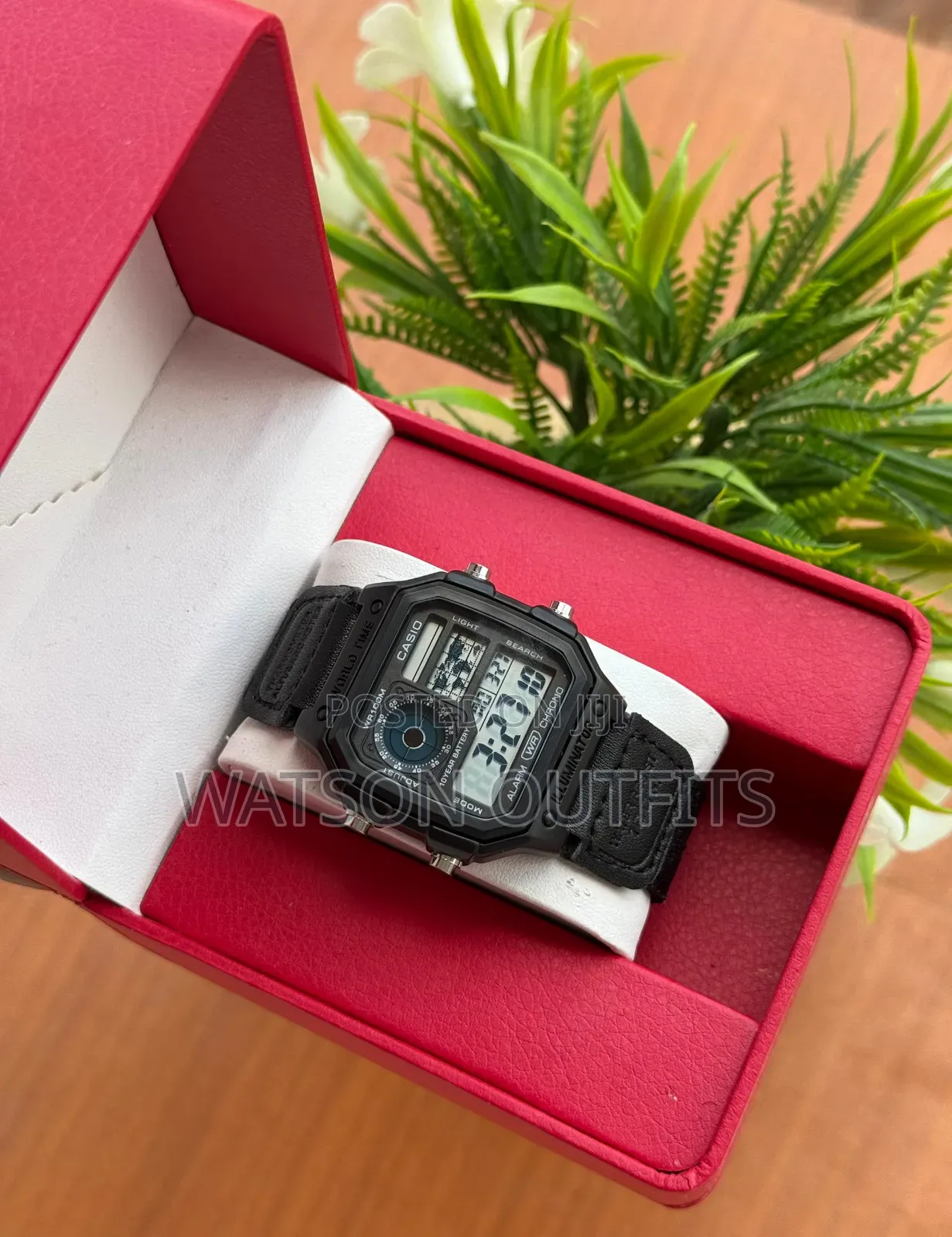 Men's New Watches World Time Casio New Model Leather Straps Smart
