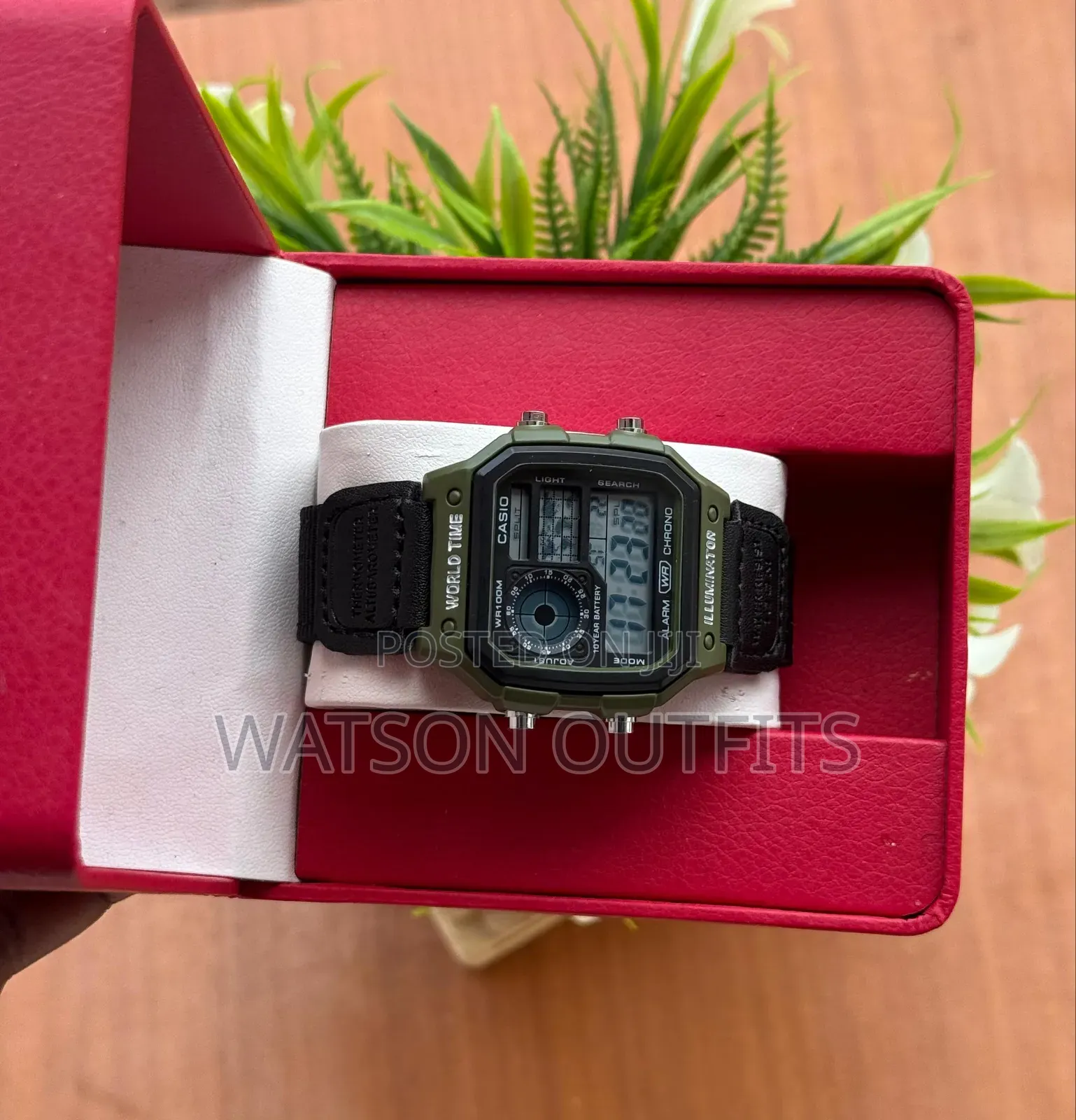Men's New Watches World Time Casio New Model Leather Straps Smart