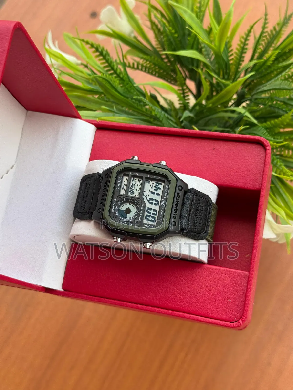 Men's New Watches World Time Casio New Model Leather Straps Smart