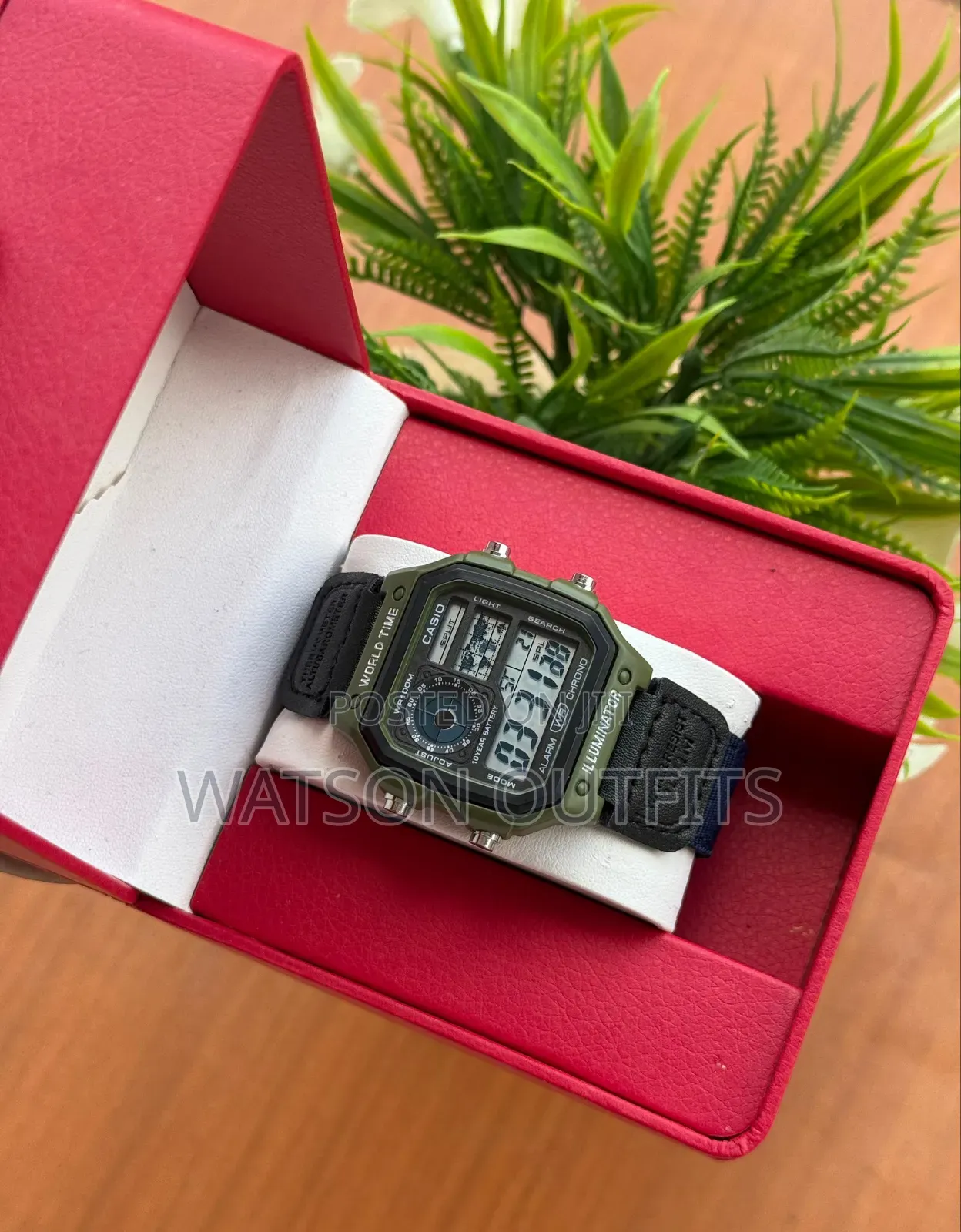 Men's New Watches World Time Casio New Model Leather Straps Smart