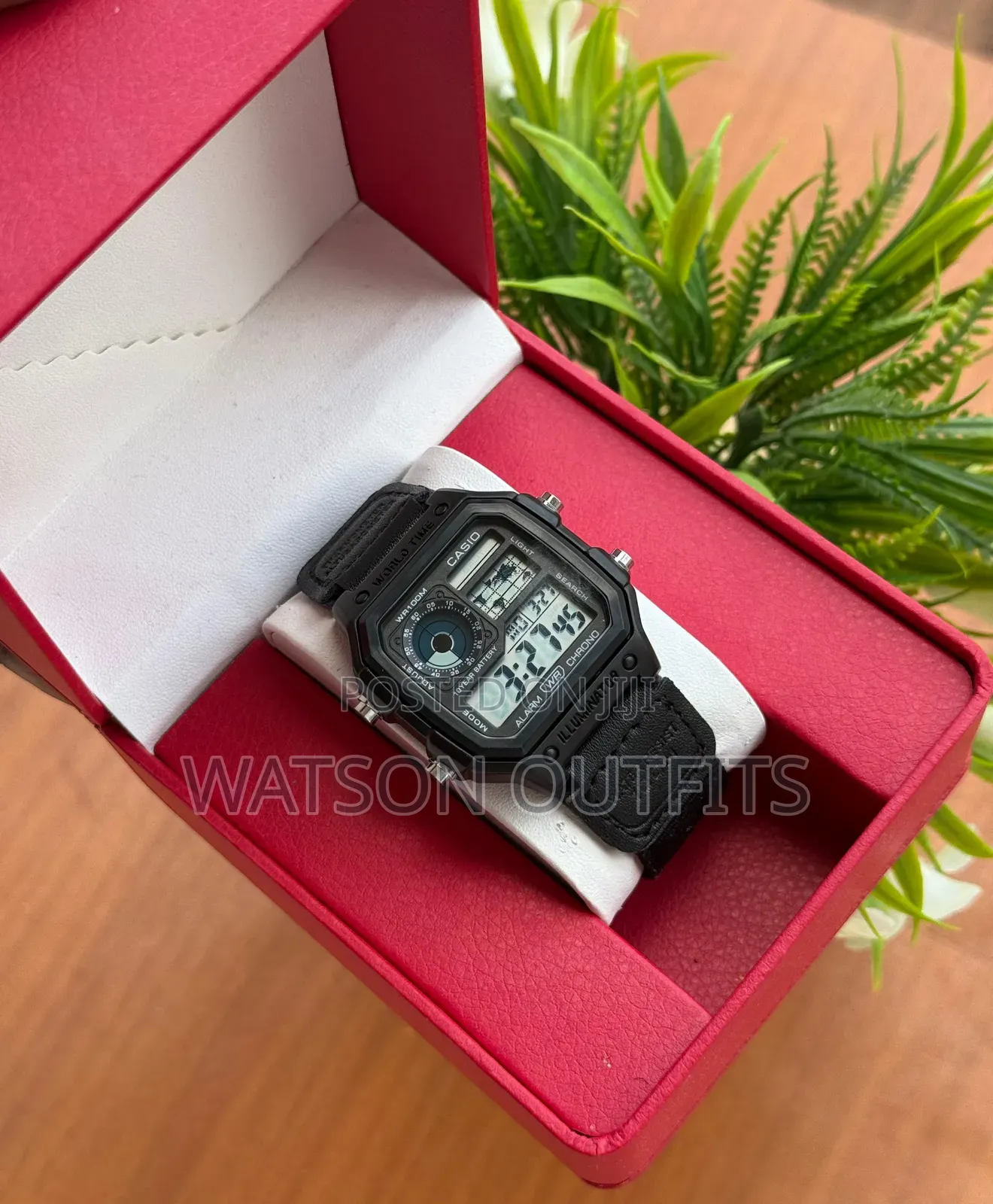 Men's New Watches World Time Casio New Model Leather Straps Smart