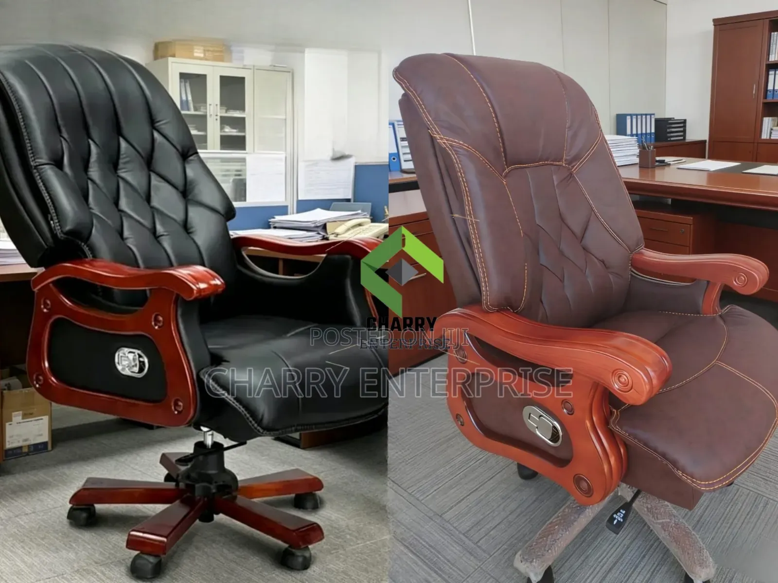 Best Leather Executive Office Chair With a Solid Wood Frame Adjustable