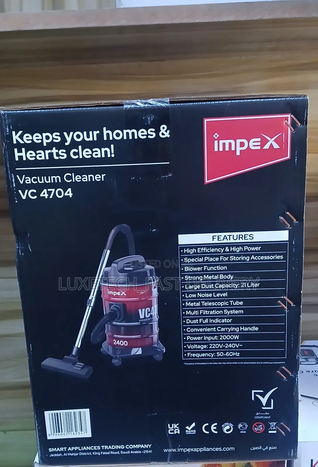 Impex Vacuum Cleaner 21 Litres With Blower Function
